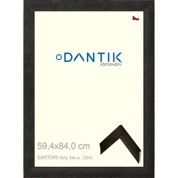 Rám na obraz DANTIK rámeček 59,4x84 | SARTORI listy čer.s. (Plexi Čiré) (Vyrobeno s láskou u nás v DANTIKU)