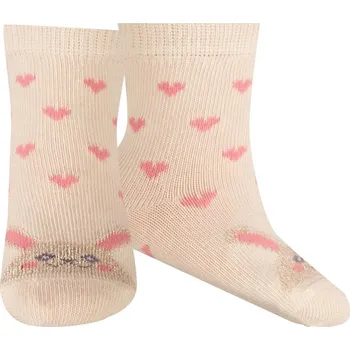 Kojenecké ponožky se vzorem WOLA ZAJÍČEK krémové Velikost: 12-14