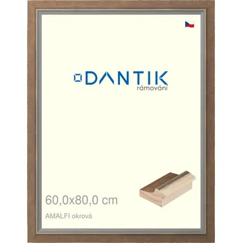 Rám na obraz DANTIK rámeček 60x80 | AMALFI okrová (Plexi Čiré) (Vyrobeno s láskou u nás v DANTIKU)