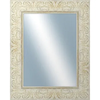 Zrcadlo DANTIK - Zarámované zrcadlo - rozměr s rámem cca 40x50 cm z lišty PRAHA bílá (2930)