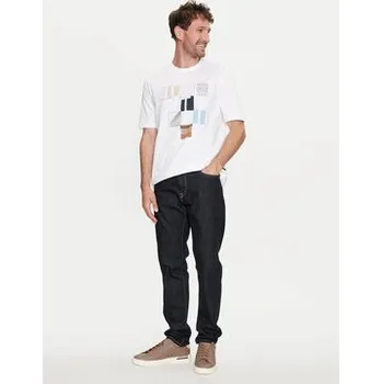 Pánské tričko Bugatti T-Shirt 8350 55045A Bílá Regular Fit XXL