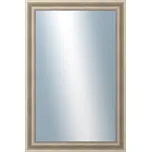 DANTIK - Zarámované zrcadlo - rozměr s rámem cca 80x120 cm z lišty KŘÍDLO velké stříbrné patina (2773)
