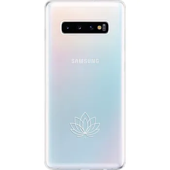 Odolné silikonové pouzdro iSaprio - čiré - Lotos - Samsung Galaxy S10+