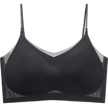 Podprsenka Ultratenká dámská podprsenka z ledového hedvábí (vel. M - 4XL) Barva: Černá, Velikost: 3XL