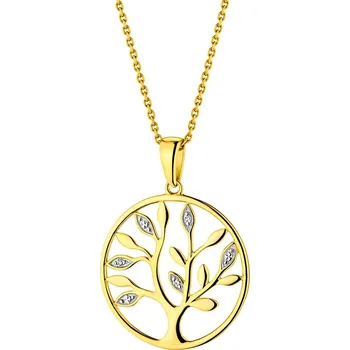 Přívěsek Zlatý přívěsek s diamanty - strom - 0,01 ct - ryzost 585 - 110.688