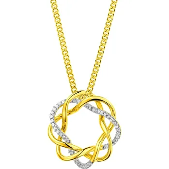 Přívěsek Zlatý přívěsek s diamanty - 0,10 ct - ryzost 585 - 172.123