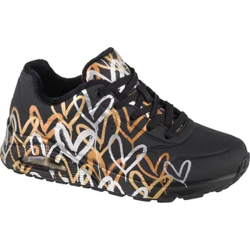 Dámské tenisky Černé dámské tenisky Skechers Uno - Metallic Love 155523-BKGD Velikost: 36