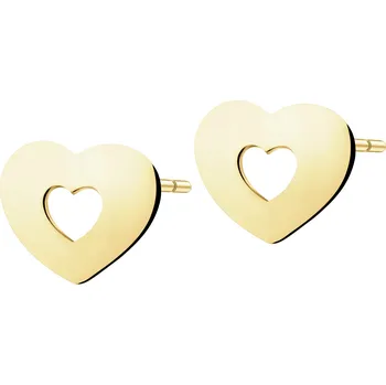 Náušnice Zlaté náušnice - srdce - AP538-2350