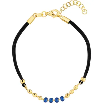 Náramek Pozlacený stříbrný náramek se smaltem - kuličky - AP531-5782