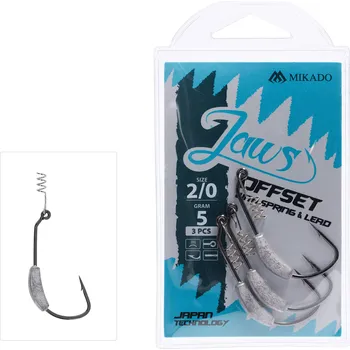 Mikado HÁČEK - JAWS OFFSET HLAVIČKY SE ZÁTĚŽÍ 7G VEL. 3/0 - 3 ks