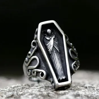 Prsten OCELOVÝ PRSTEN Vampire Coffin Velikost: 10