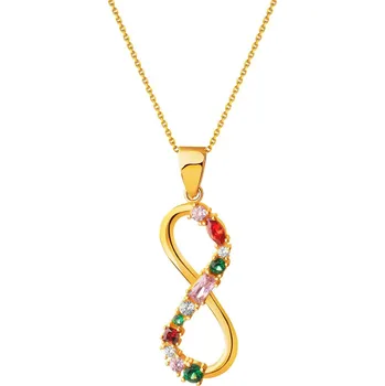 Přívěsek Zlatý přívěsek se zirkony - nekonečno - AP533-3981