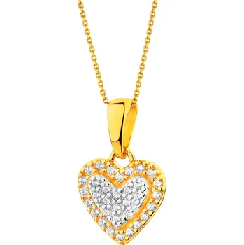 Přívěsek Zlatý přívěsek se zirkony - srdce - Z-665.01