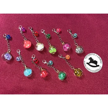 HandMade by VeJa Přívěšek na klíče - kulička s fltirami