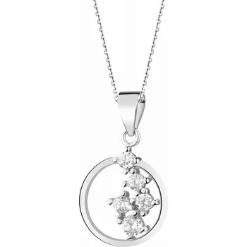 Přívěsek Stříbrný přívěsek se zirkony - kroužek - AP530-0242