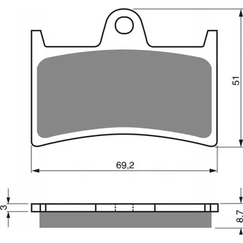 Brzda pro motocykl GOLDFREN Brzdové destičky GOLDFREN 070 S3