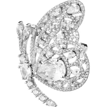 Brož Stříbrná brož se zirkony - motýl - AP536-2302