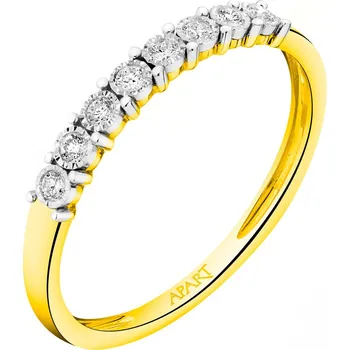 Prsten Prsten ze žlutého a bílého zlata s brilianty - 0,10 ct - ryzost 585 - 157.224