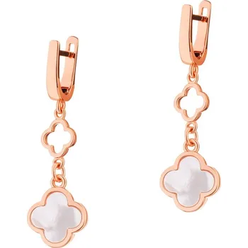 Náušnice Pozlacené náušnice z mosazi s perletí - AR533-4062