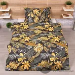 Prodloužené bavlněné povlečení DELUXE 140x220+70x90 Monstera