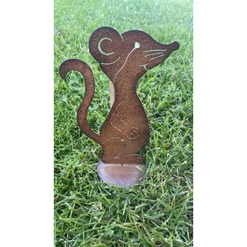 Zahradní dekorace Myš kov