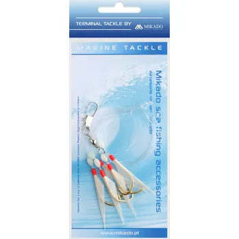 Rybářský háček Mikado MOŘSKÝ NÁVAZEC - FISH SKIN RIG - HOLO #03 - 1 ks