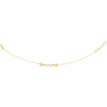 Náramek Zlatý náramek, anker - srdce, nekonečno - AP532-4128