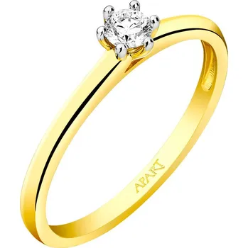 Prsten Prsten ze žlutého zlata s briliantem - 0,16 ct - ryzost 585 - 101.252