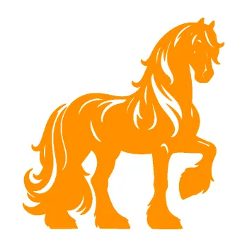 Samolepící dekorace Kůň 108 pravá (06 - oranžová) SAMOLEPKA NA AUTO, NÁLEPKA, FÓLIE, POLEP, TUNING, VLASTNÍ TEXT, TISK, AUTOSAMOLEPKY.cz, POLEPY, OBRÁZEK, LOGO, 3D STICKERS