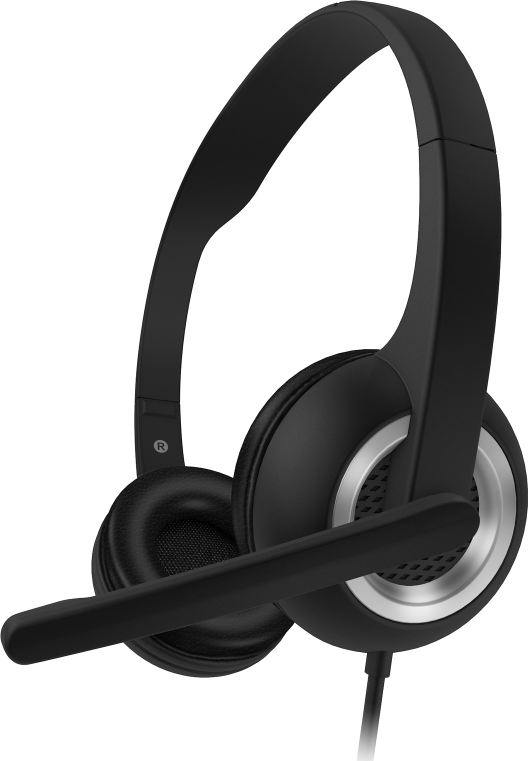 CONNECT IT HOME & OFFICE náhlavní sluchátka s mikrofonem, ČERNÁ 1529803 Barva