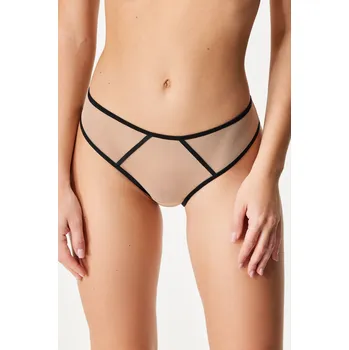 Kalhotky Astratex Klasické kalhotky Black Line béžovočerná 36