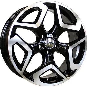 Alu kolo Alu kola Racing Line B1606, 17x7 5x100 ET55, černá + leštění vhodné pro Subaru XV (od 2018)