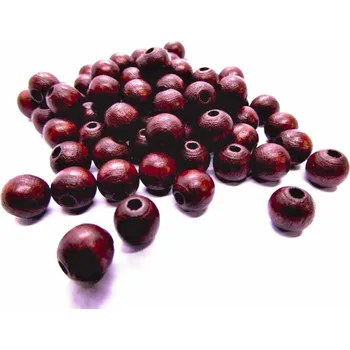 Dětské navlékací korálky Pro Háčkování Dřevěný korálek 8 mm mahagonový