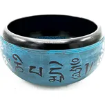 AWM Zpívající Miska ze Zemního Prášku - Modrá Mantra Pěti Buddhů - 16cm 1ks