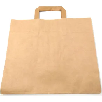 Taška PAPÍROVÁ hnědá 32+22x28cm