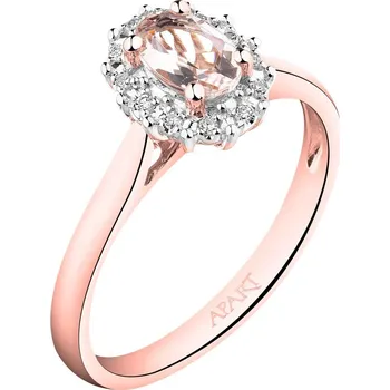 Prsten Prsten z růžového zlata s diamanty a morganitem - ryzost 585 - 110.554