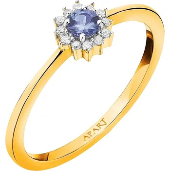 Prsten Zlatý prsten s diamanty a tanzanitem - ryzost 585 - 189.126