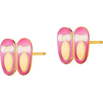 Náušnice Zlaté náušnice se smaltem - boty - AP533-6828