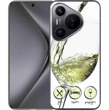 Pouzdro na mobilní telefon Gelový obal mmCase na Huawei Pura 70 - sklenička vína bílé