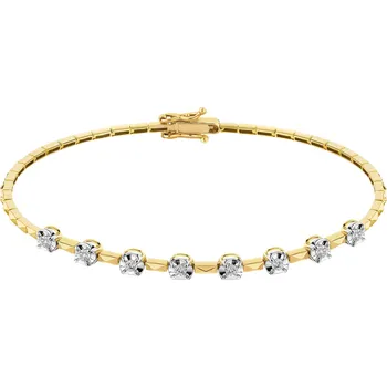 Náramek Zlatý náramek s brilianty - 19 cm - 0,24 ct - ryzost 585 - 211.252