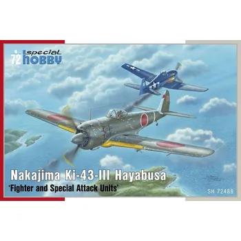 Plastikový model 1:72 Nakajima Ki-43-III Hayabusa „Fighter and Special Attack Units“