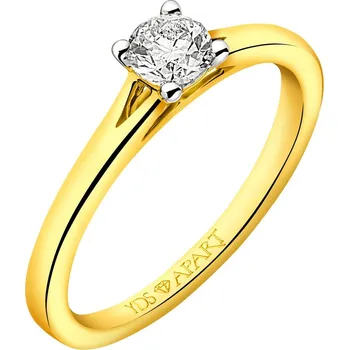 Prsten Prsten ze žlutého zlata s briliantem - 0,31 ct - ryzost 750 - 205.114