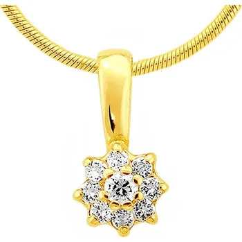 Přívěsek Zlatý přívěsek se zirkony - květ - Z-196.03