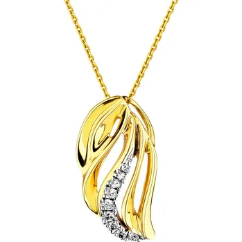 Přívěsek Zlatý přívěsek s diamanty - 0,06 ct - ryzost 585 - 181.316