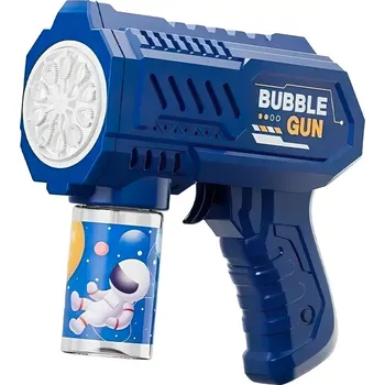 Bublifuk Automatická pistole na bubliny Bubble Gun 15 x 16 cm s náplní modrá