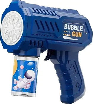 Bublifuk Automatická pistole na bubliny Bubble Gun 15 x 16 cm s náplní modrá