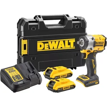 Dílna DCF921D2T DeWALT Bezuhlíkový rázový utahovák 1/2", 406Nm, XR 18V, 2x 2,0Ah Li-Ion, TSTAK