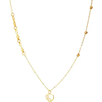 Náhrdelník Zlatý náhrdelník, anker - srdce, nekonečno - AP533-0173