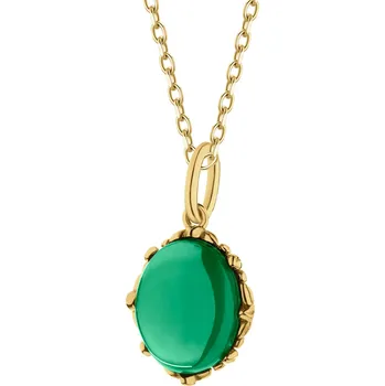 Přívěsek Pozlacený stříbrný přívěsek s broušeným sklem - AP537-5491