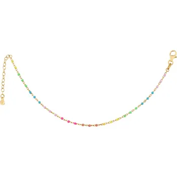 Náramek Pozlacený stříbrný náramek se smaltem - AP534-3054